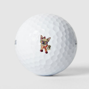 Funny Chihuahua Dog sublimation Golf Balls
