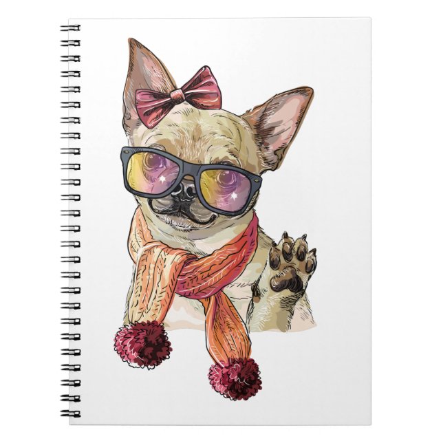 Funny Chihuahua Dog sublimation Notebook (Front)