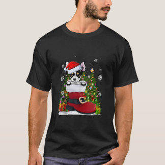 Funny Chihuahua in the Shoe Santa Hat Ugly Christm T-Shirt