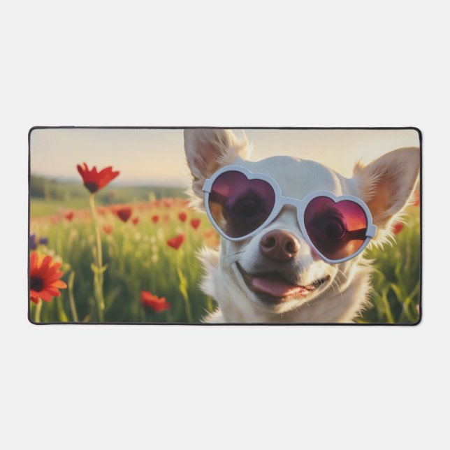 Funny Chihuahua portant des lunettes de soleil dan (Recto)