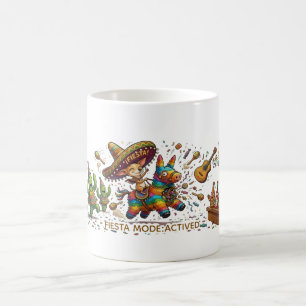 Funny Chihuahua Riding Piñata Fiesta Birthday Coffee Mug