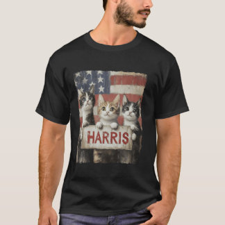 Funny Childless Cat Ladies For Harris 2024 T Shirt