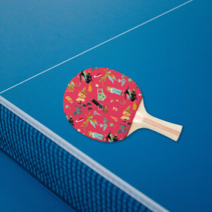 Funny children's characters ping pong paddle