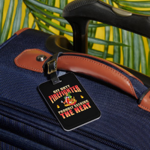 Funny Chili Loving Firefighter Seeking The Heat Luggage Tag