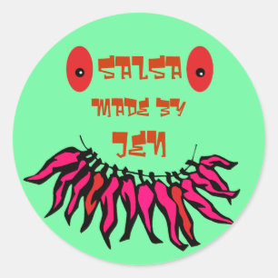 Funny Chili Pepper Canning Labels