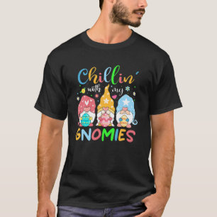 Funny Chillin With My Gnomies Easter Day Family Ap T-Shirt