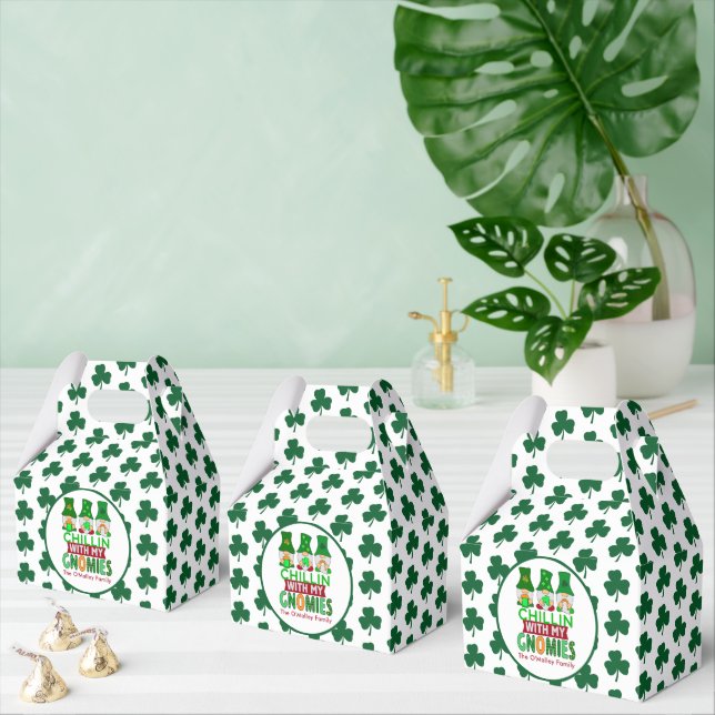 Funny Chillin with My Gnomies St Patricks Day Favor Box (Multiple)