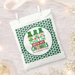 Funny Chillin with My Gnomies St Patricks Day Favour Bag