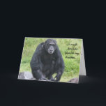 Funny Chimapanzee Birthday card for brother<br><div class="desc">Funny Chimapanzee Birthday card for brother: i smile because you're my brother.. i laugh because there's nothing you can do about it!!</div>