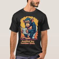 Funny Chimp Toilet Humour Tee