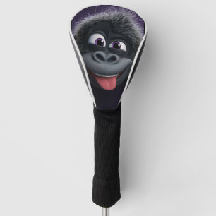 Funny chimpanzee cartoon  golf head cover