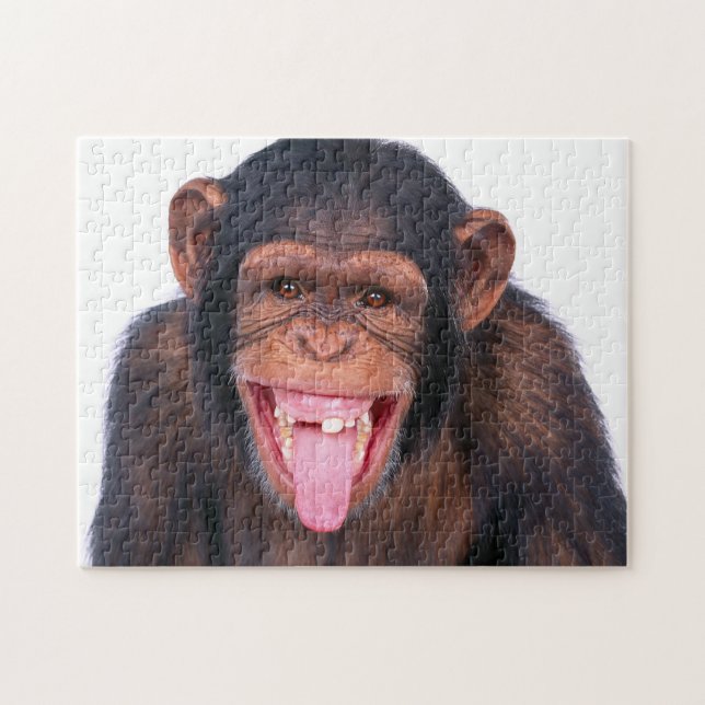 Funny Chimpanzee Portrait, Jigsaw Puzzle (Horizontal)