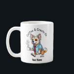 Funny Chinese Crested Dog Business Suit Coffee  Mug<br><div class="desc">Celebrate your love of dogs and your sense of humor with this unique cartoon-style mug featuring your favorite canine companion. This design tells the story of a "working dog" in a distinctive way, showcasing a stylish puppy ready to start his day with a bow tie and a hot cup of...</div>