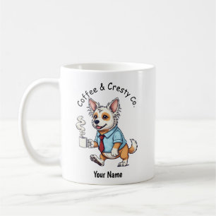 Funny Chinese Crested Dog Business Suit Coffee  Mug