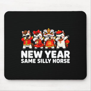 Funny Chinese Lunar New Year Same Silly Horse Dabb Mouse Pad