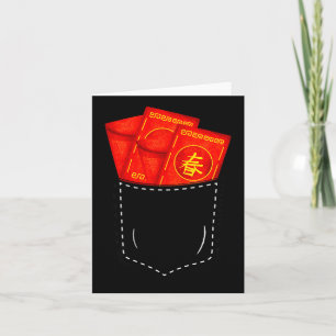 Funny Chinese New Year Fake Cket Red Envelopes Luc Card