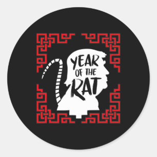 Funny Chinese New Year Shirt Year Of The Rat Anti Classic Round Sticker