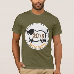Funny Chinese Pig custom Year Zodiac Men Tee
