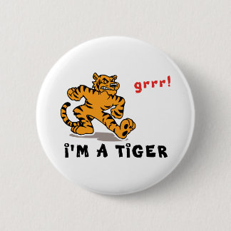 Funny Chinese Zodiac Tiger 2 Inch Round Button