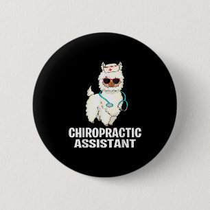 Funny Chiropractic Care Istant Llama Chiropractor 2 Inch Round Button