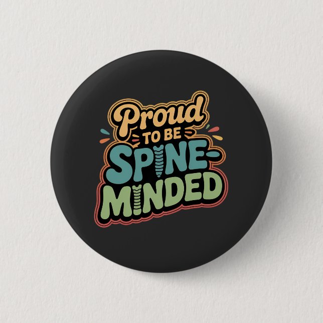 Funny Chiropractor Gift Spine Health Quote 2 Inch Round Button (Front)
