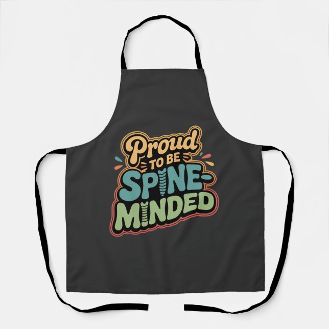 Funny Chiropractor Gift Spine Health Quote Apron (Front)