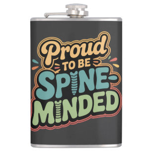 Funny Chiropractor Gift Spine Health Quote Hip Flask