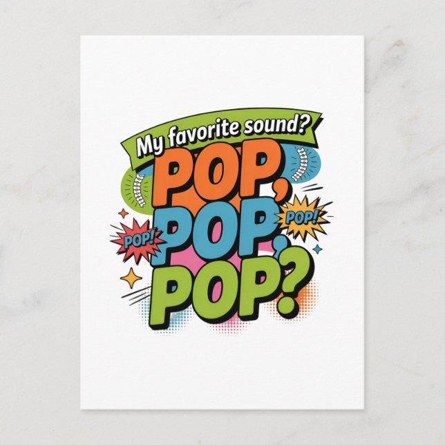 Funny Chiropractor Pop Sound Gift Postcard (Front)