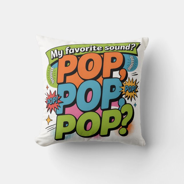 Funny Chiropractor Pop Sound Gift Throw Pillow (Front)