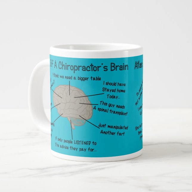 Funny Chiropractor's Brain Mug Blue (Front Left)