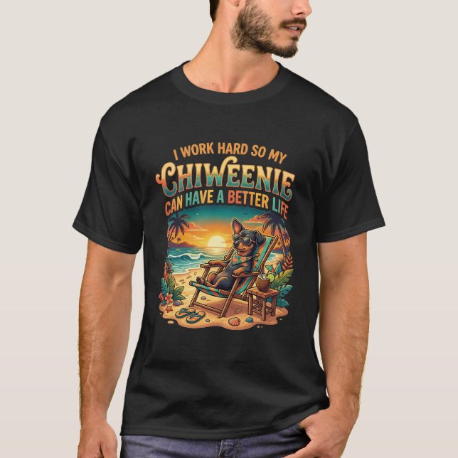 Funny Chiweenie Dog T-Shirt (Front)