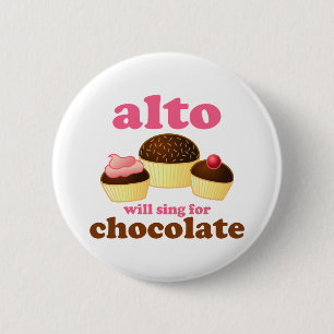 Funny Chocolate Alto Button