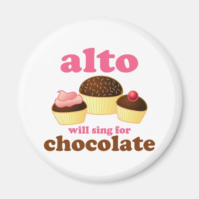 Funny Chocolate Alto Magnet (Front)