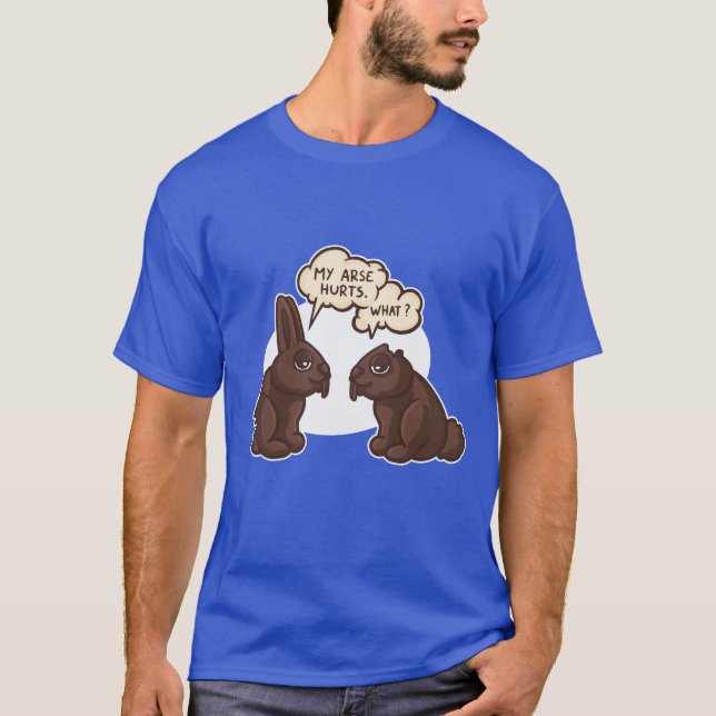 Funny chocolate Bunny T-shirt (Front)