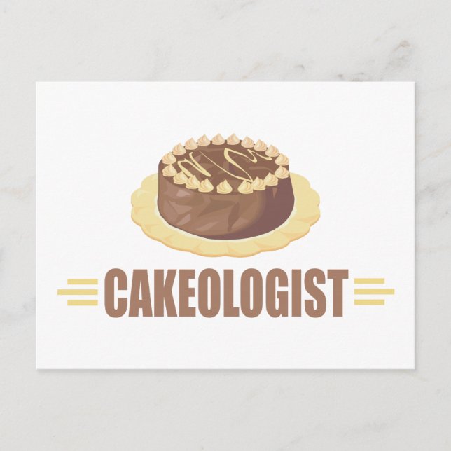 Funny Chocolate Cake Postcard (Front)