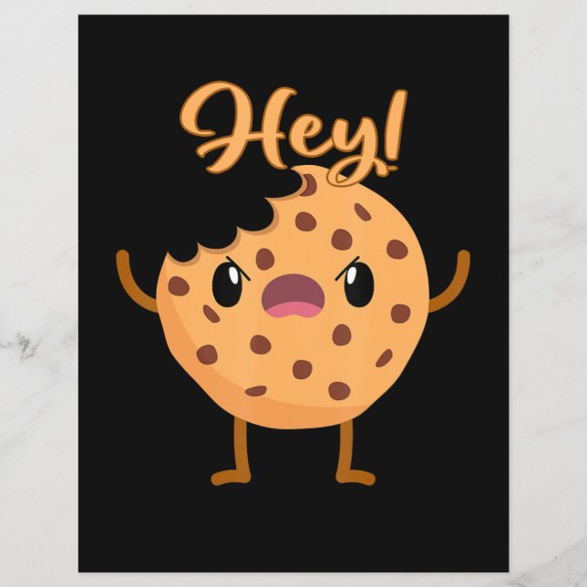 Funny Chocolate Chip Cookie A Bite Taken Out (Front)
