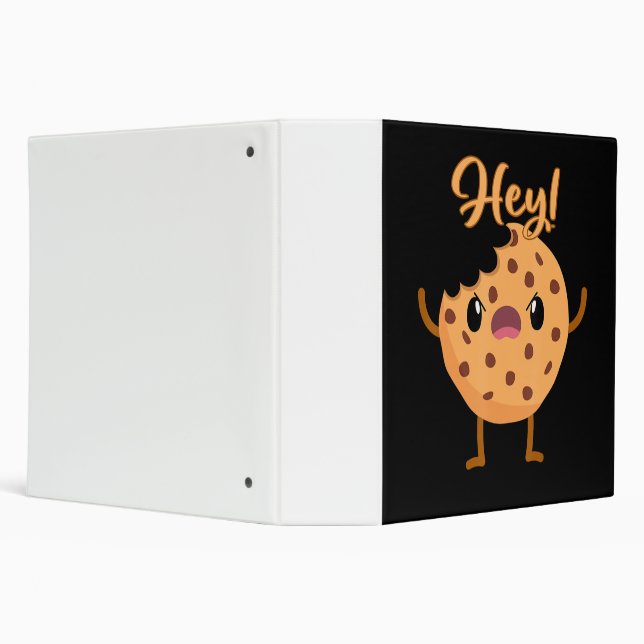Funny Chocolate Chip Cookie A Bite Taken Out Binder (Background)