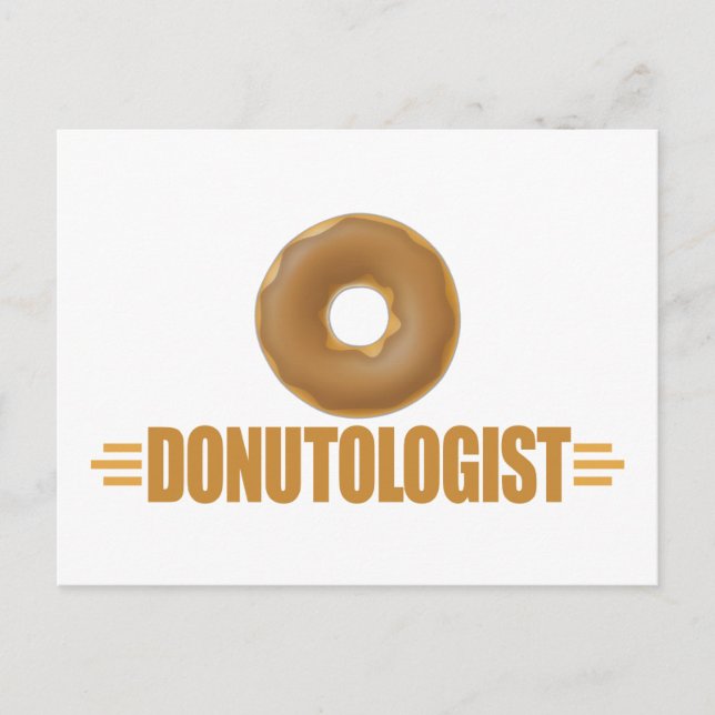 Funny Chocolate Doughnut Lover Postcard (Front)