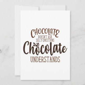 Funny Chocolate Lover Gift Valentine's Day Card