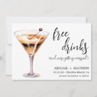 Funny Chocolate Martini Cocktail Photo Wedding