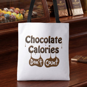 Funny Chocolate Obsession Friendship Quote Tote Bag
