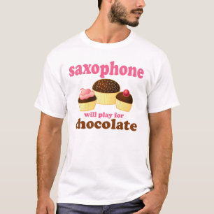 Funny Chocolate Saxophone T-Shirt