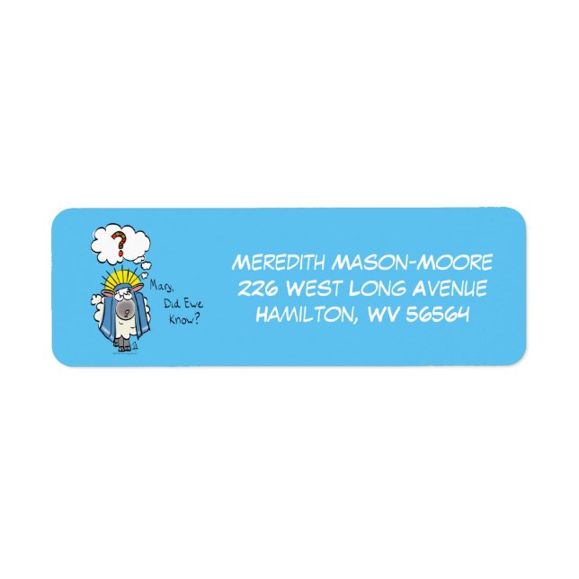 Funny Christian Christmas Cute Sheep Cartoon (Front)