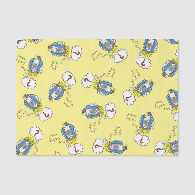 Funny Christian Christmas Cute Sheep Tissue Paper (Front)