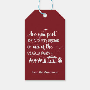 Funny Christian Christmas Personalized Nativity Gift Tags