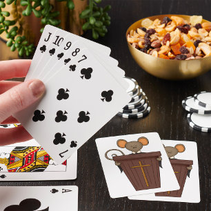 Funny Christian Church Mouse Character Playing Cards
