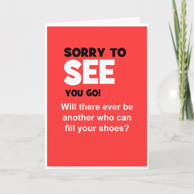 funny Christian co-worker farewell Card (Front)