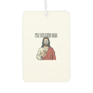 Funny Christian Dad Quote Vintage Air Freshener
