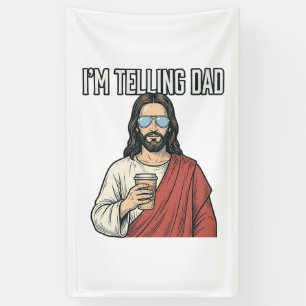 Funny Christian Dad Quote Vintage Banner