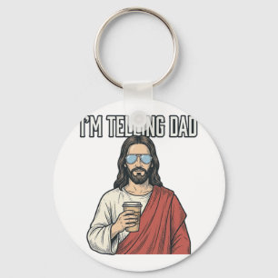 Funny Christian Dad Quote Vintage Keychain